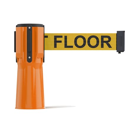 Montour Line Retractable Belt Barrier Cone Mount Orange Case 9ft. Y.Wet.Belt CP100-OR-CAWETYB-90